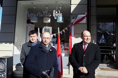 Odsłonięcie tablicy upamiętniającej polskich dyplomatów Juliusza Kühla i Konstantego Rokickiego – Berno (Szwajcaria), 12 lutego 2018