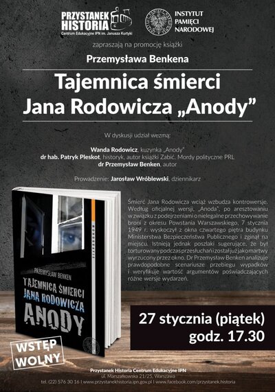 Promocja książki Przemysława Benkena „Tajemnica śmierci Jana Rodowicza »Anody«”