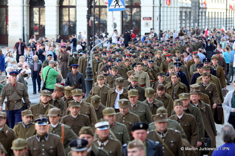 X Katyński Marsz Cieni, Warszawa 2 kwietnia 2017 (fot. Marcin Jurkiewicz)