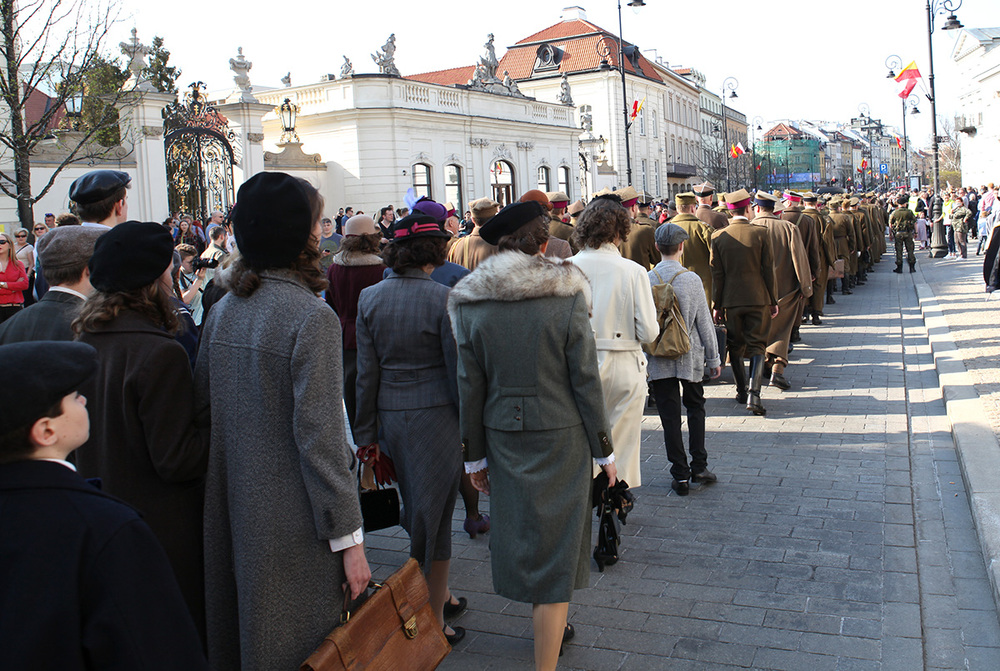 X Katyński Marsz Cieni, Warszawa 2 kwietnia 2017 (fot. Marcin Jurkiewicz)