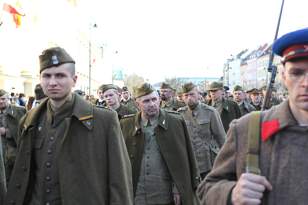 X Katyński Marsz Cieni, Warszawa 2 kwietnia 2017 (fot. Marcin Jurkiewicz)
