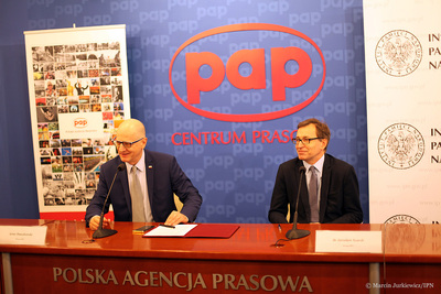 Prezes PAP Artur Dmochowski oraz prezes IPN Jarosław Szarek podpisali porozumienie o współpracy– Warszawa, 27 kwietnia 2017