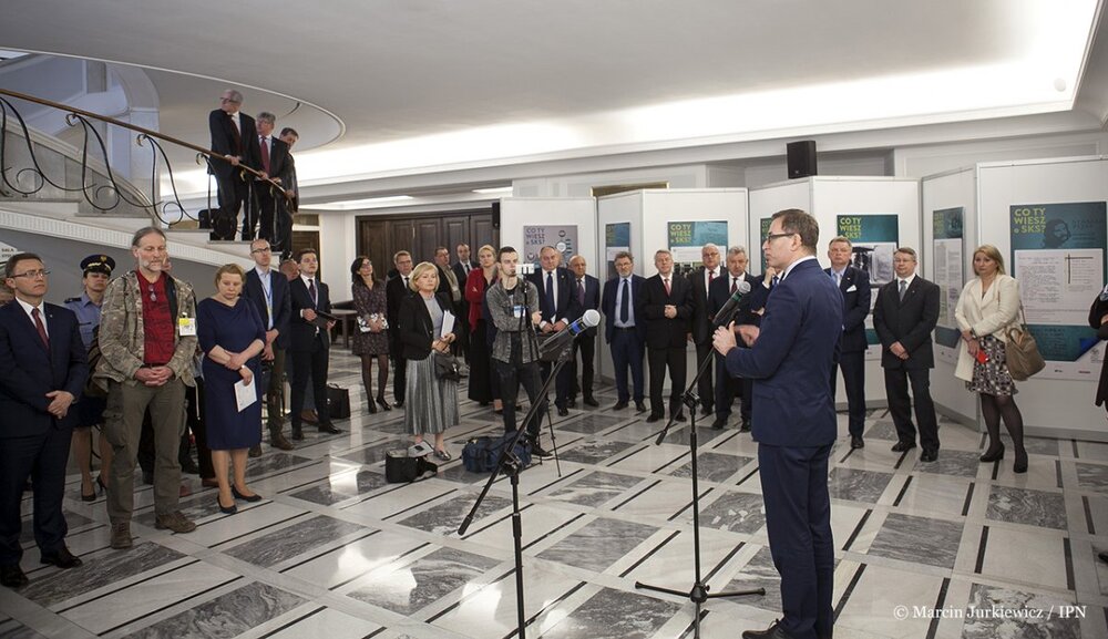 W Senacie wystawa IPN „Bunt w imperium - 40. rocznica utworzenia SKS” – Warszawa, 17 maja 2017 Fot. Marcin Jurkiewicz (IPN)