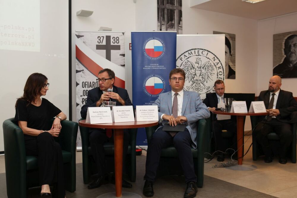 Konferencja prasowa w 80. rocznicę rozpoczęcia „operacji polskiej” NKWD. Fot. Inga Budweil (IPN)