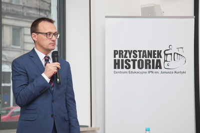 Wykład Gary’ego Powersa jr. na Przystanku Historia w Warszawie – 12 listopada 2017. Fot. Piotr Życieński (IPN)