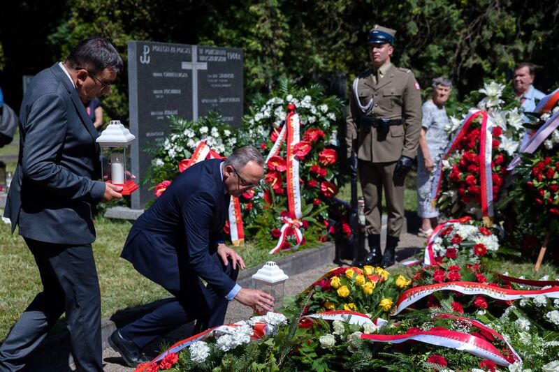The funerals of Warsaw Insurgents and civilian victims of the Warsaw Uprising whose remains had been found in Czerniaków; Warsaw 4 august 2023; photo; Sławek Kasper IPN
