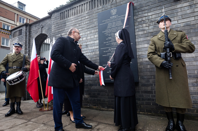 The unveiling of a plaque dedicated to the wartime activities of the Holy Family of Nazareth Warsaw Convent - Warsaw, March 16, 2024; photo: Sławek Kasper, IPN