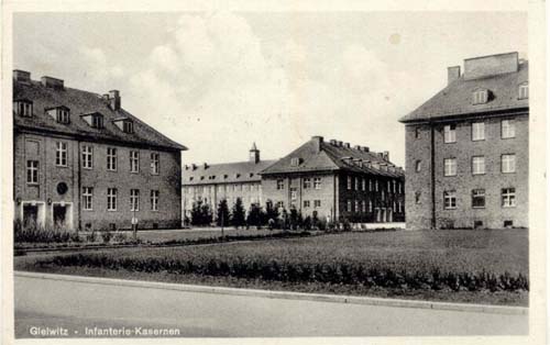 Military barracks in Gliwice - one of the camps were interned people were held before being deported to the USSR. Town Museum in Zabrze is the owner of the photo.