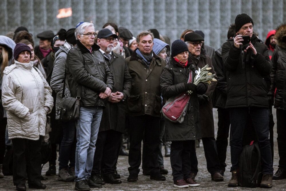 Uroczystości pod pomnikiem Bohaterów Getta w Warszawie – 29 stycznia 2018. Fot. Sławomir Kasper (IPN)