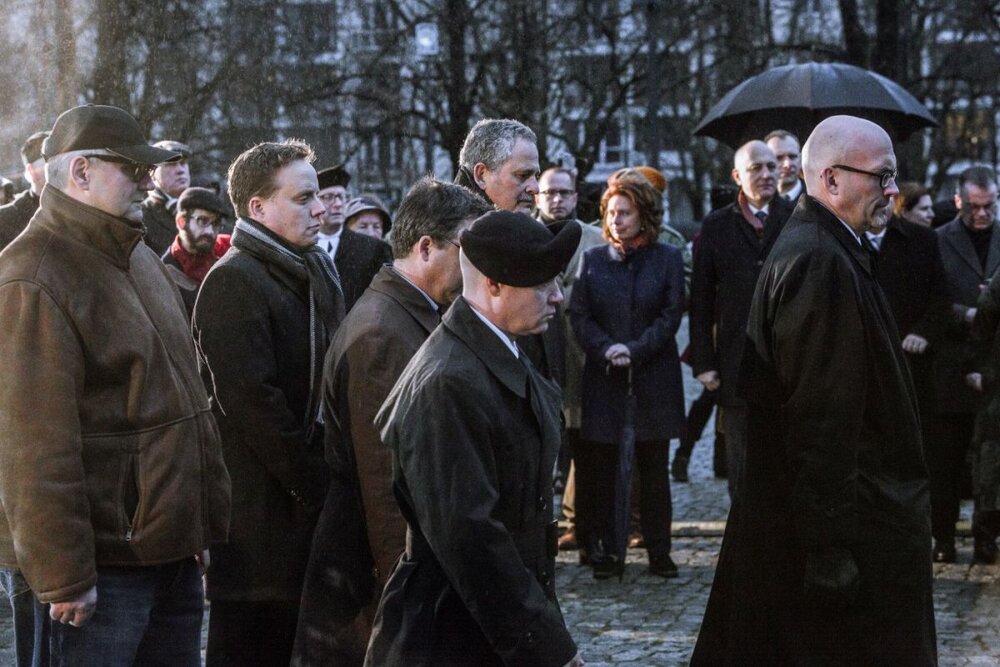 Uroczystości pod pomnikiem Bohaterów Getta w Warszawie – 29 stycznia 2018. Fot. Sławomir Kasper (IPN)