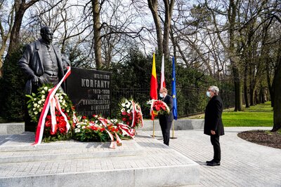 148. rocznica urodzin Wojciecha Korfantego – Warszawa, 20 kwietnia 2021 fot. MN/BUWiM