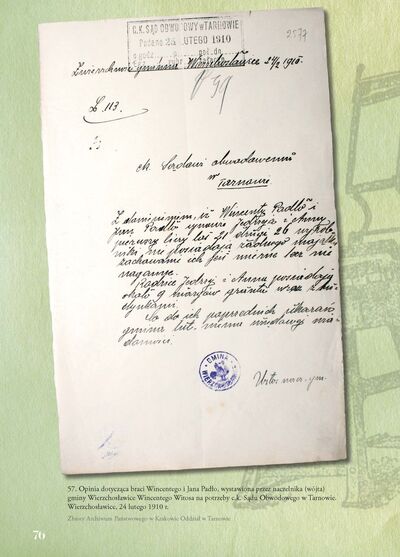 Strona z albumu „Wincenty Witos 1874–1945”